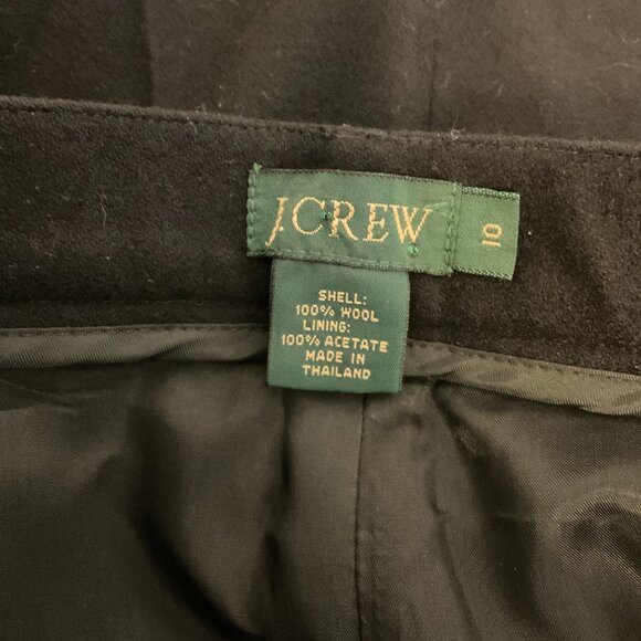 J. Crew Vintage Wool Pants 10 Black Pleated Pockets Lined - Picture 10 of 10